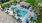 close up arial view of pool